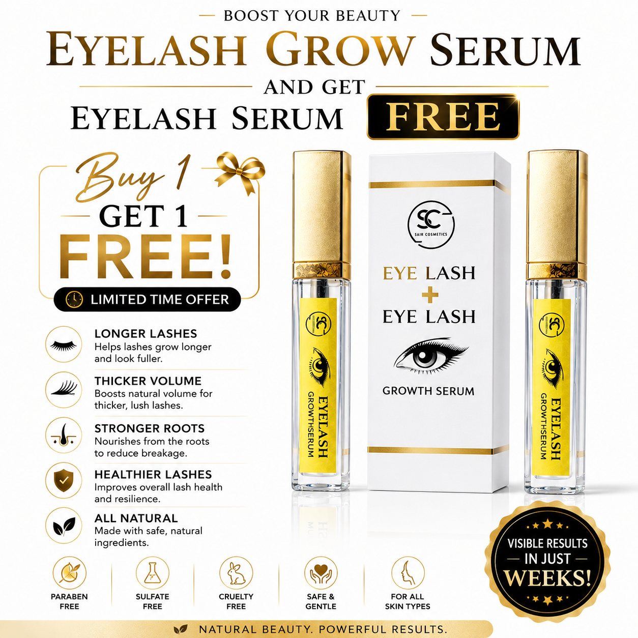 EYELASH GOWTH SERUM FREE FREE FREE